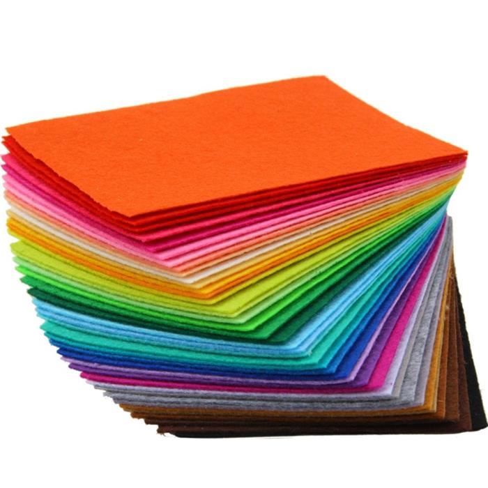 Trixes, lot de 40 feuilles de feutre multicolores pour des travaux d’art et d’artisanat