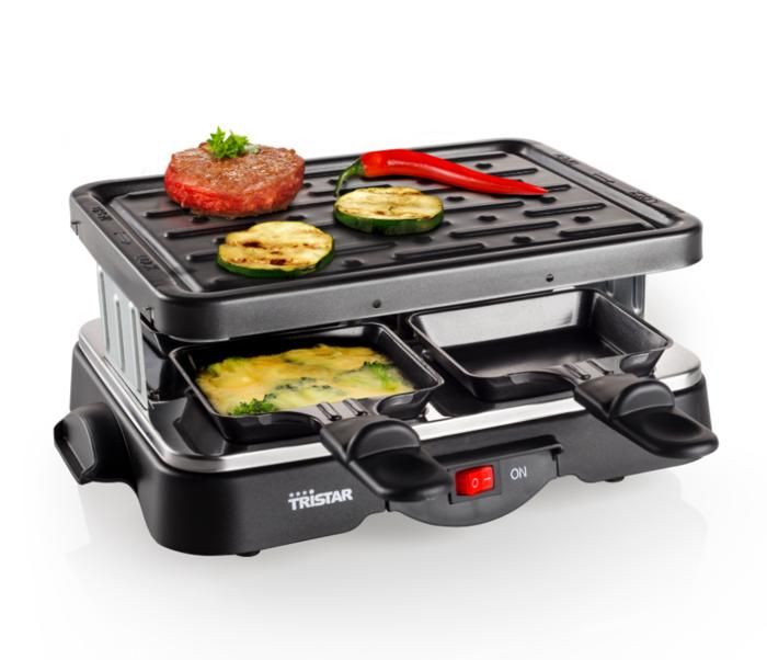 Tristar Grill à raclette pour 4 personnes 500 W 22x17,5 cm Noir