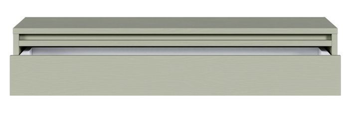 table console - evo - 90 cm - avec tiroir - suspendu - vert sauge