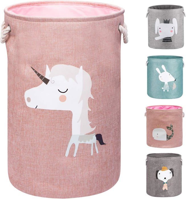 Panier à Linge Pliable Licorne - 40x50 Cm, étanche, Idéal Pour Chambre D'enfant Ou Rangement Jouets