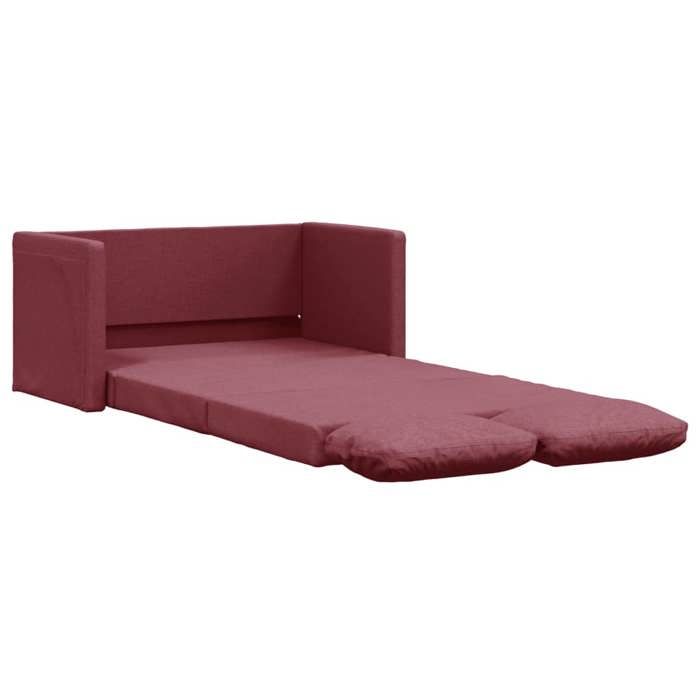BEAU Canapé-lit 2 en 1 rouge bordeaux 112x174x55 cm tissu SS0000238320