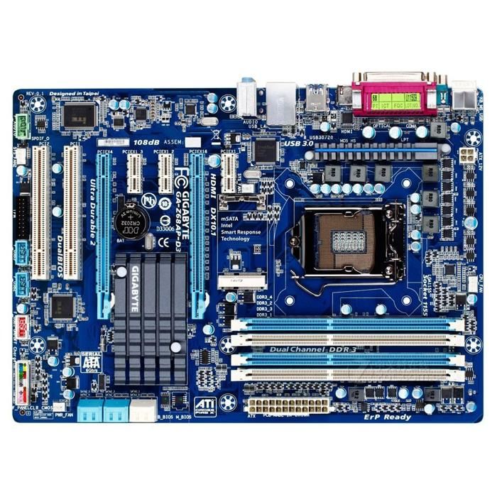 Carte mère GIGABYTE GA-Z68AP-D3 Intel Z68 Socket LGA1155 4xDDR3 SDRAM 32GB ATX - Gigabyte