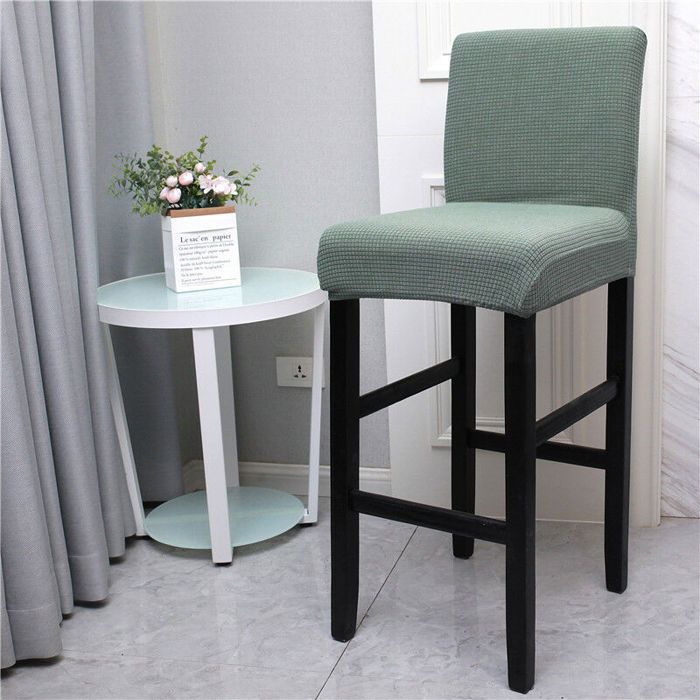 Housse de Chaise de Bar - YYV - Lot de 4 - Extensible - Lavable - Matcha Vert