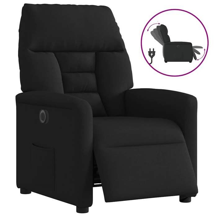 vidaXL Fauteuil inclinable électrique Noir Tissu 3303014