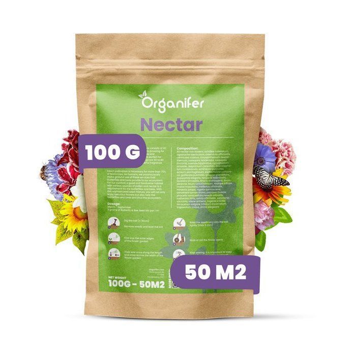 Comparer les prix de Graine - Semence - Organifer - Graines De Fleurs Qui Attirent Papillons Et Abeilles - Nectar - 40 Espèces - 100 G Pour 50 M2