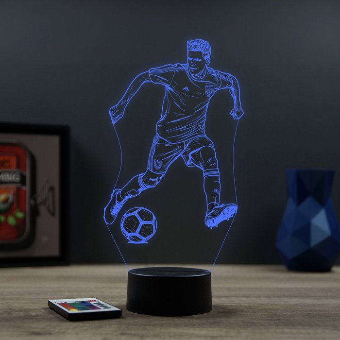 Lampe 3D Sport Footballeur – LED – Idée Cadeau – Fabriquée en France