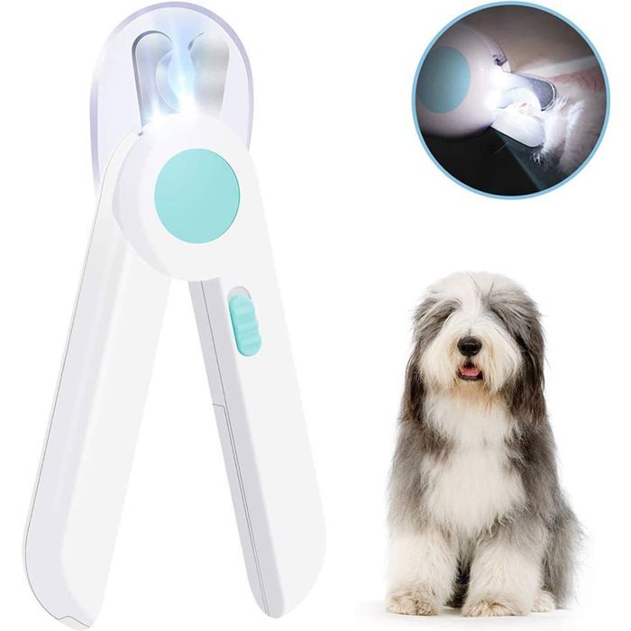 Meilleurs prix pour Ciseaux à griffes I Coupe-ongles avec lumière LED pour chiens et chats Coupe-ongles I Pince à griffes très sûre + lime à griffes