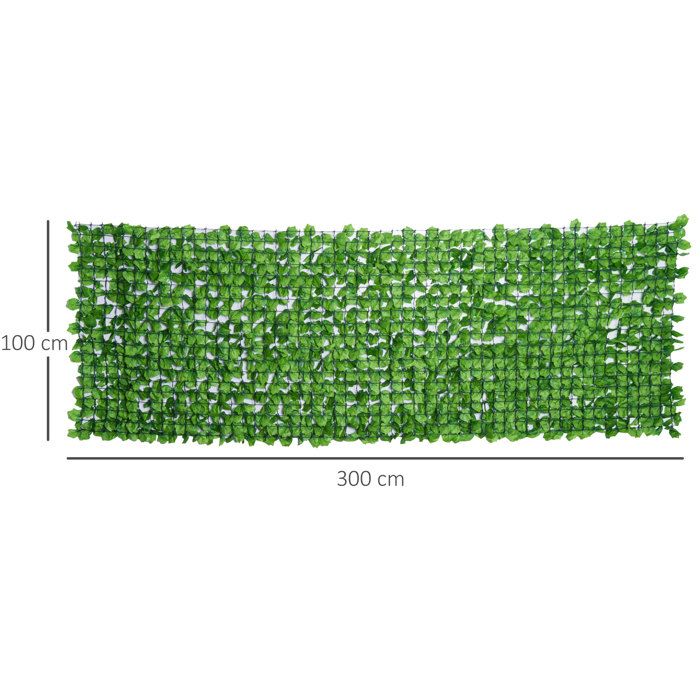 Haie brise-vue Haie artificielle 300x100cm, vert clair, idéale pour ...