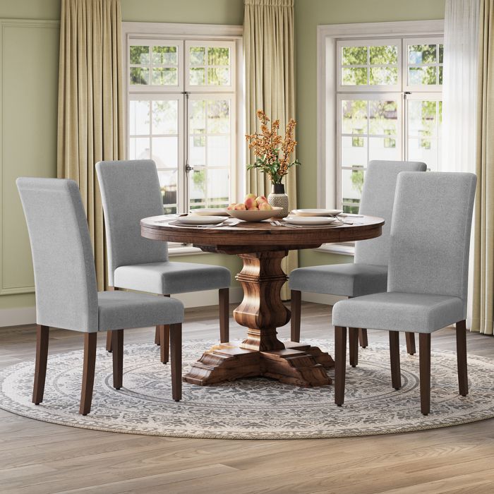 Chaises Salle à Manger - VASAGLE - Lot de 4 - Dossier Haut - Assise Épaisse - Gris Tourterelle Chaises Salle à Manger - VASAGLE - Lot de 4 - Dossier Haut - Assise Épaisse - Gris Tourterelle
