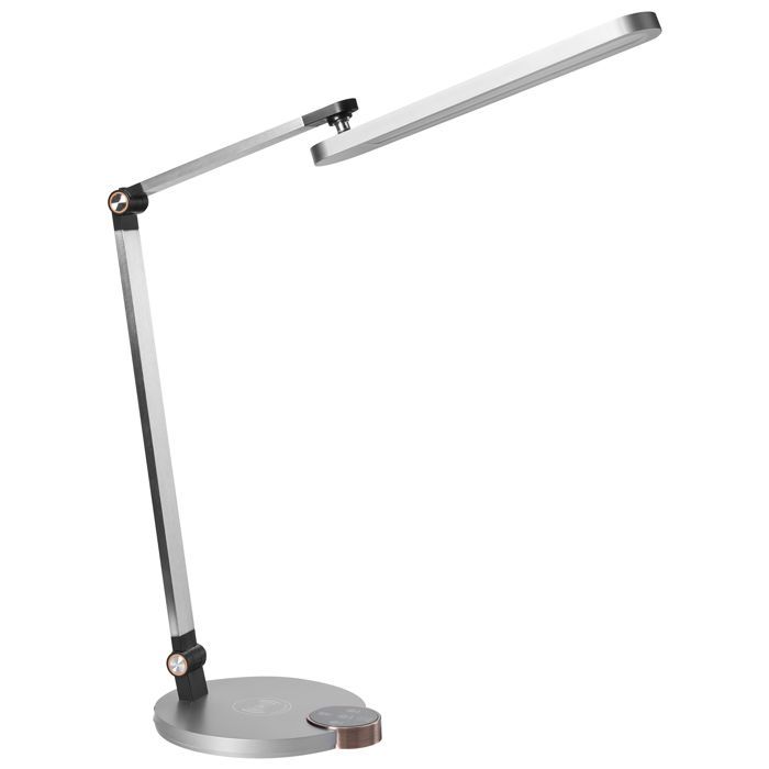 Lampe de bureau LED CAROY Avec chargeur sans fil Gris