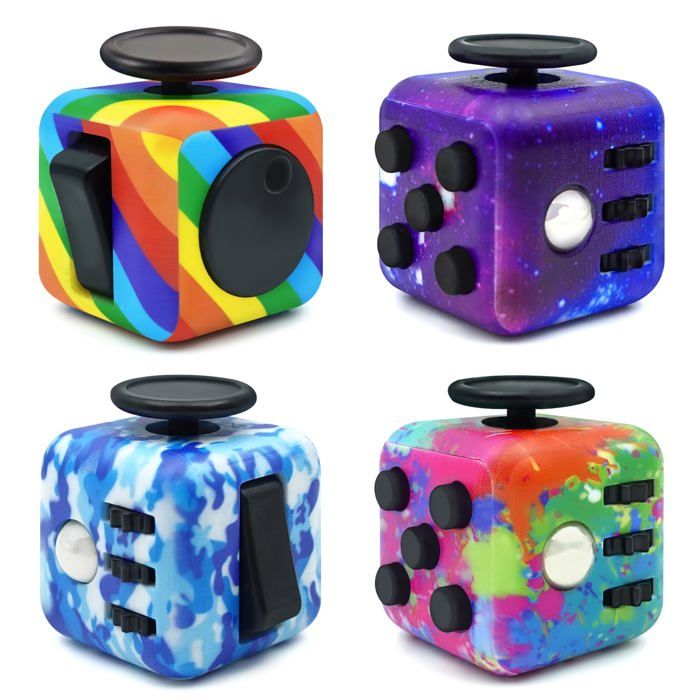 SKYLETY Cube Infini Mini Cube de Soulagement de Stress Jouet Sensoriel Cadeau pour ADHD Adolescents Adultes Autistes (Espace Galaxie Violet