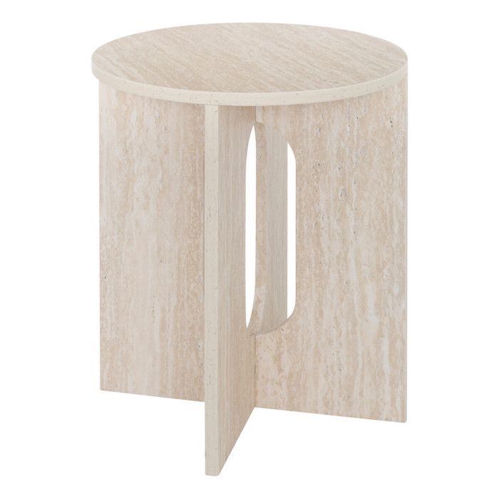 Table à café D40 Anaya beige effet travertin Atmosphera