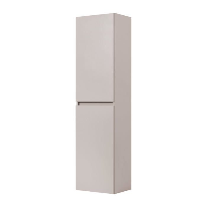 Armoire haute de salle de bain - Collection coordonnée - Cachemire - 4 étagères - 2 portes sans poignées