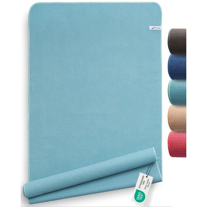 Serviette de Yoga antidérapante avec Picots - Couverture hygiénique pour Tapis de Yoga - Serviettes en Microfibre à séchage Rapide