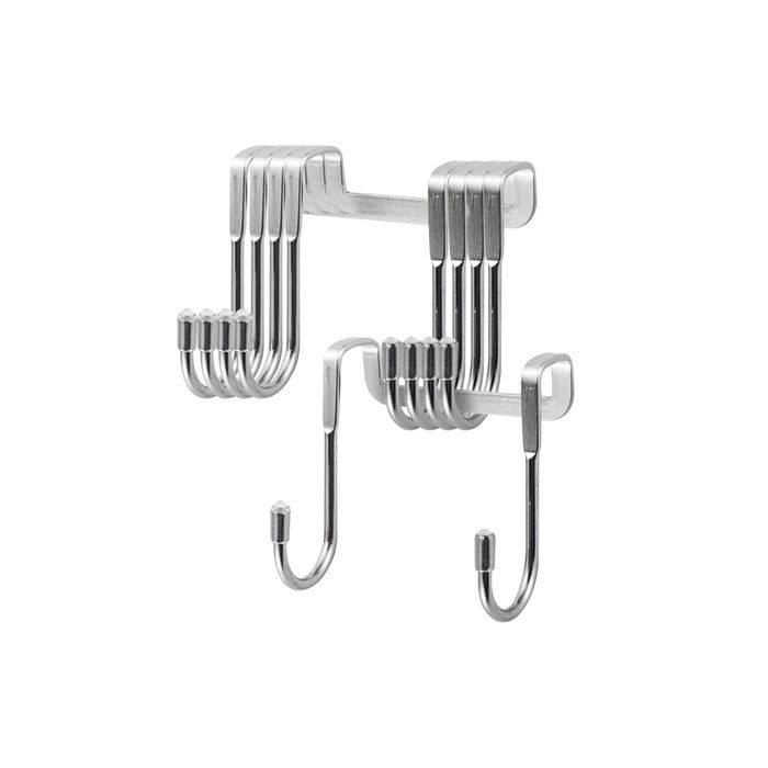Crochet Douche-5 Pièces 2cm Crochet Pte Doublecrochet mural cabine de douchepour serviettes de salle de Argent argent (5 p PATERE