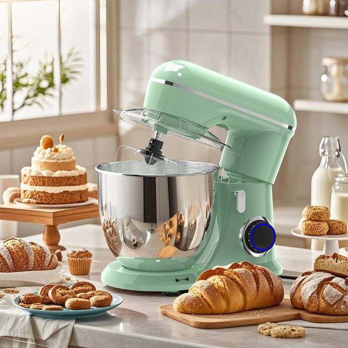 Honinst Robot Pâtissier 1400 W 10 Vitesses Robot pétrin multifonction