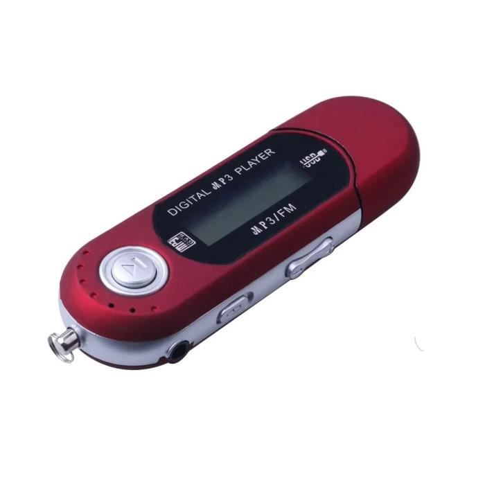 CHO (Rouge)Mini Lecteur MP3 portable USB, Support de la Carte TF