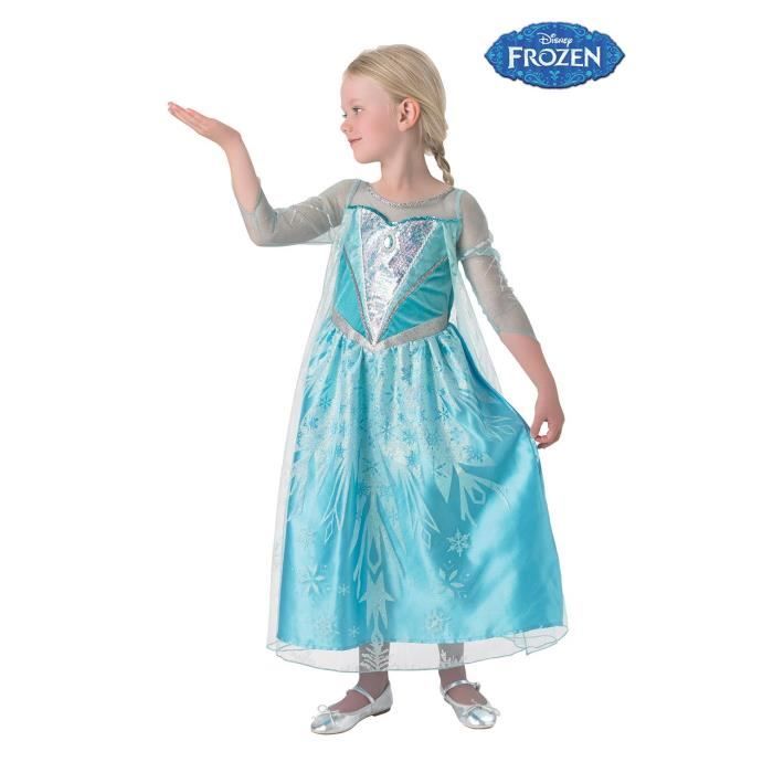 La Reine des Neiges Déguisement Elsa 5-6 ans. Robe + Cape ALPEXE-319 -  Cdiscount Jeux - Jouets