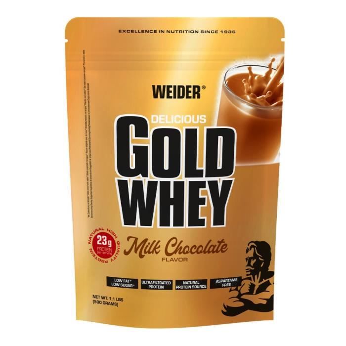 Whey Concentrée Weider - Gold Whey - Milk Chocolate 500g