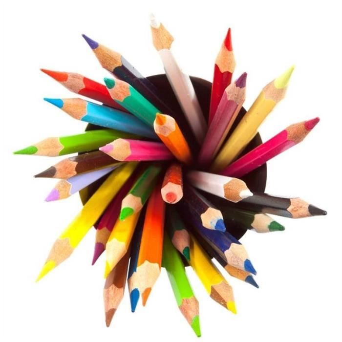 24 Couleurs Art Dessin Crayon à Base Dhuile Set Pour Artist Sketch