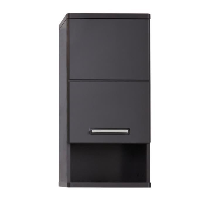 GLACER Armoire haute de salle de bain avec compartiment ouvert à cinq