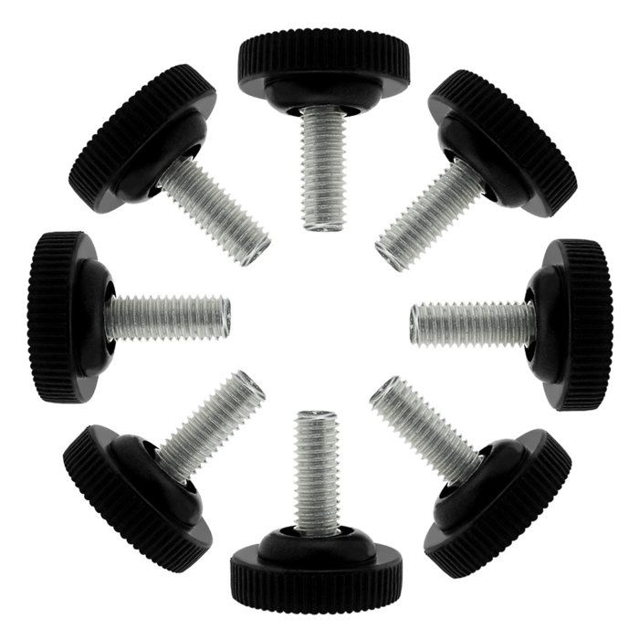 Patins pour meubles VOCOSTE M8 x 16 5mm x 27 5mm Pied de nivellement réglable Patin à visser Jambe Table Chaise Anti-rayures 8Pcs