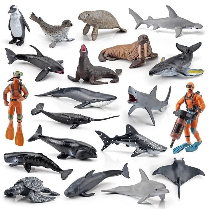 BL10006 - Ensemble de figurines d'animaux marins pour enfants
