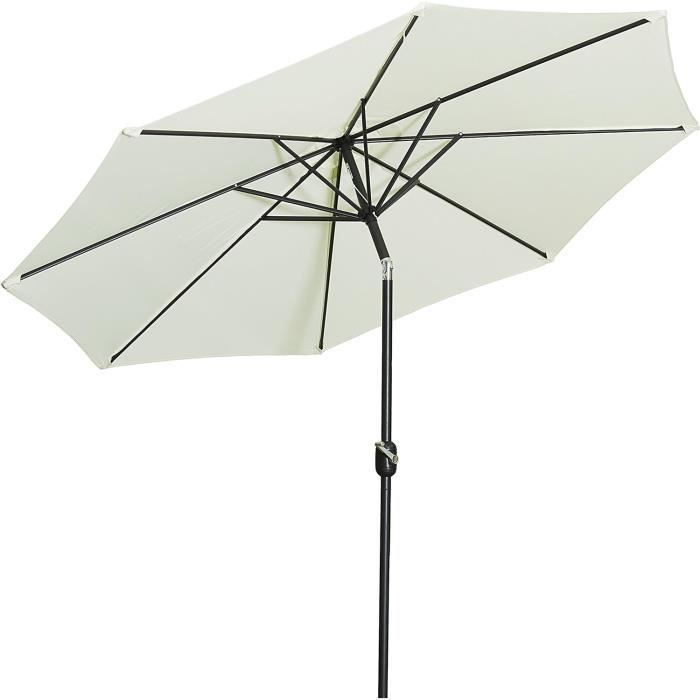 Parasol Aktive Crème Aluminium Acier 270 cm main image 1