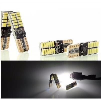 4x Ampoules T10 W5W Canbus 5W LED 24 SMD Extra Blanc Xenon 6000K Veilleuse 12V