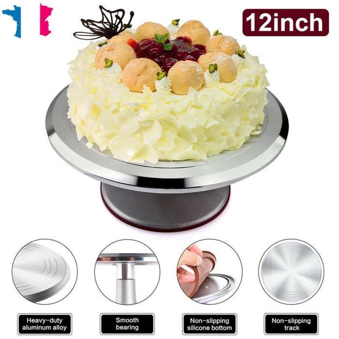 12 Support Gateau Glace Decorant Revolving De Cuisine Stand De Plateau Cdiscount Maison