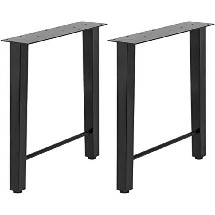 Pieds de Table Réglable Hauteur 71cm Pieds de Table en Acier 2 pcs