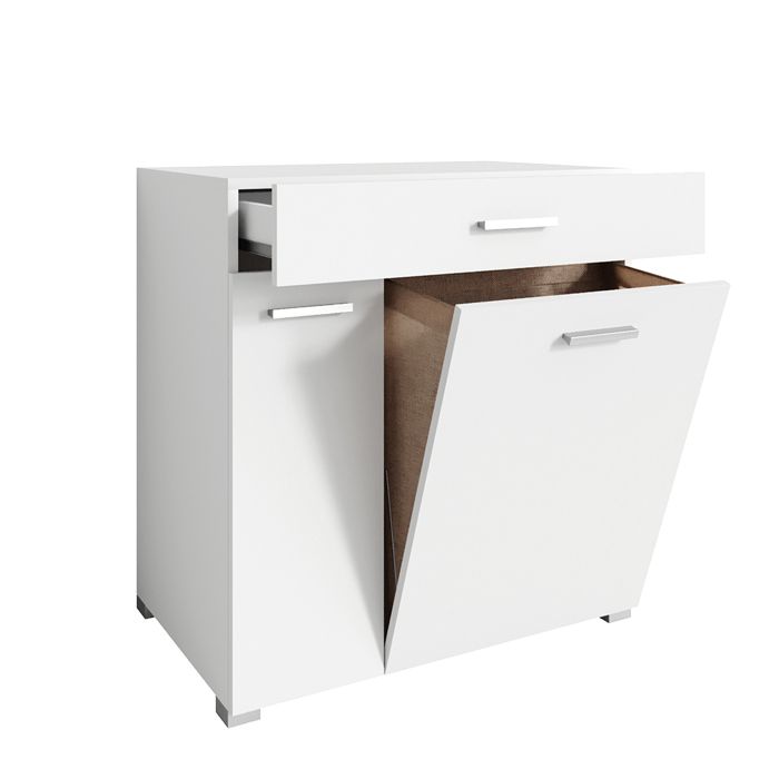 Vicco Armoire à linge Matteo avec compartiments meuble de salle de bain Blanc XL