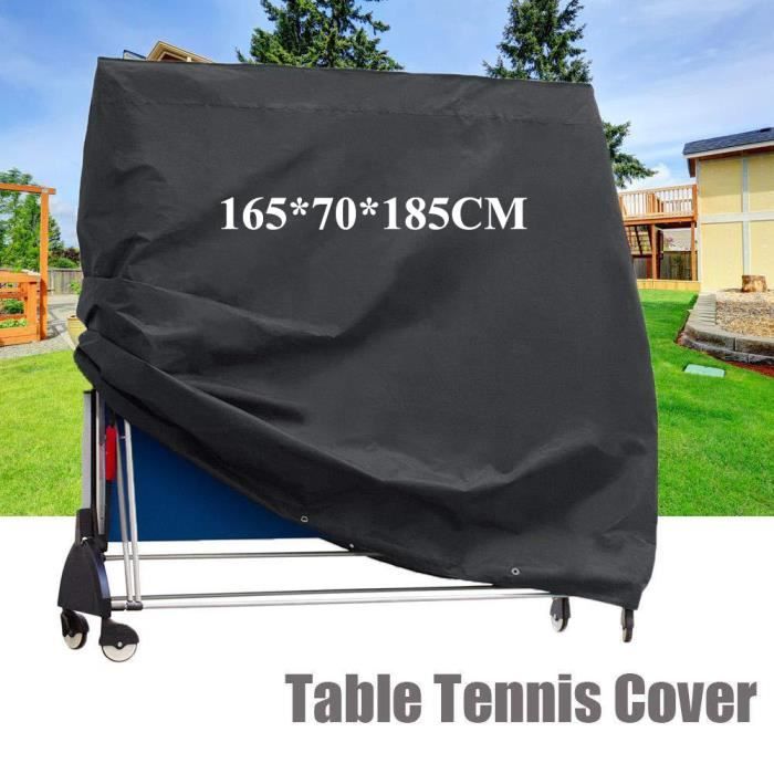  Housse de Protection - Table de Ping-Pong - &Eacute;tanche - Nylon 210D - 185x70x165cm 