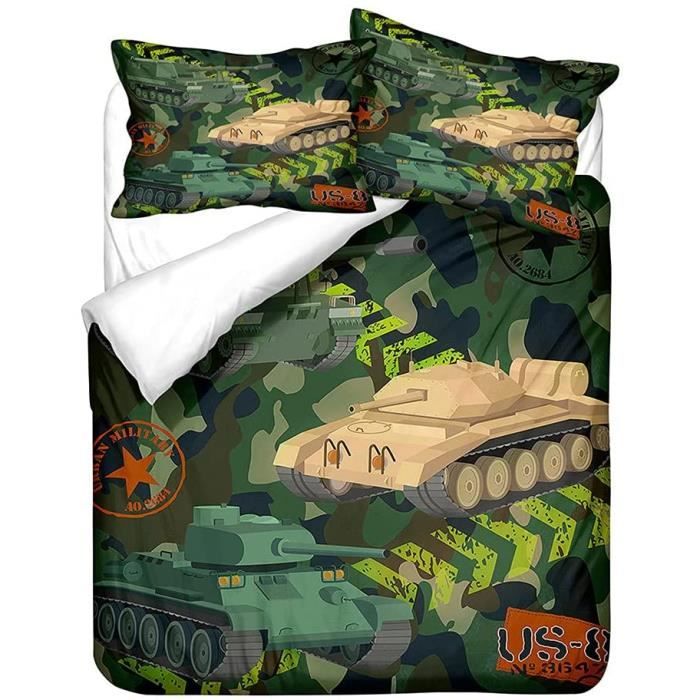 Parure De Lit Enfant 3D Motif Hunter's Demon - Housse De Couette 140x200 Cm + Taies D'oreiller, Réversible