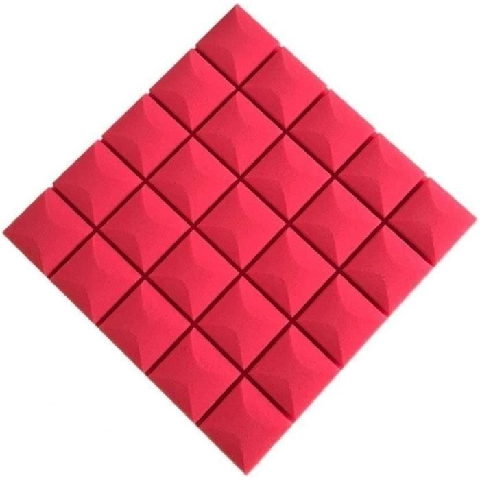 Ansobea Lot de 48 panneaux acoustiques en mousse alvéolée, pyramide, absorbeur acoustique avec autocollants, pour studio d'enregistrement, studio d'enregistrement, studios d'enregistrement, studios de Ansobea Lot de 48 panneaux acoustiques en mousse alvéolée, pyramide, absorbeur acoustique avec autocollants, pour studio d'enregistrement, studio d'enregistrement, studios d'enregistrement, studios de