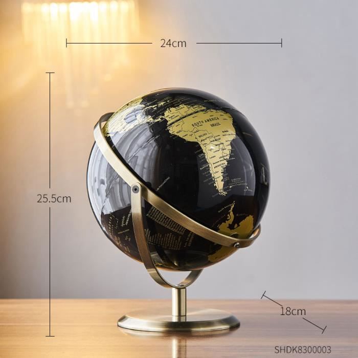 C2-hauteur25.5cm - Globe terrestre rétro, carte du monde