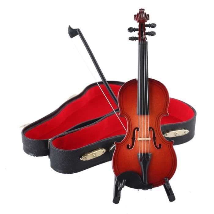 3 Mini Violons Décoratifs En Bois – Modèle Miniature 8.3x3.2x1.5 Cm, Décoration Maison Ou Cadeau - 2