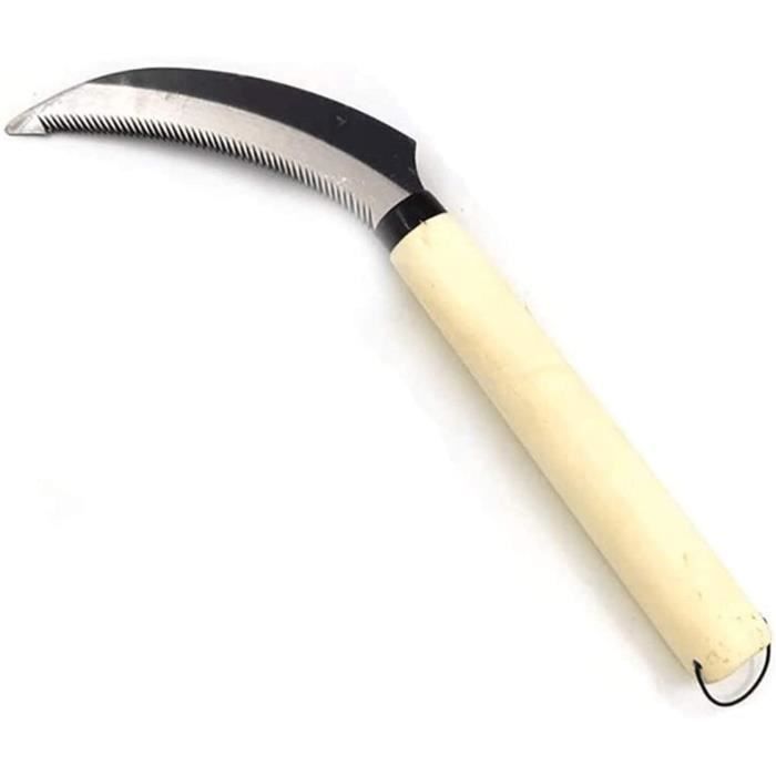 FAUCILLE DENTELEE poignée en bois dur lame acier POUR ENLEVER MAUVAISES HERBES FAUCILLE DENTELEE poignée en bois dur lame acier POUR ENLEVER MAUVAISES HERBES