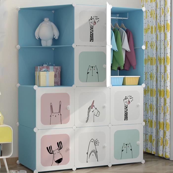 Armoire Chambre Meuble Rangement Enfant 10 Porte 1 Penderie Armoire Plastique Cartoon 111x47x147cm Bleu Avec Etagere Demi D Angle Achat Vente Armoire De Chambre Armoire Chambre Meuble Soldes Sur Cdiscount Des Le 20 Janvier