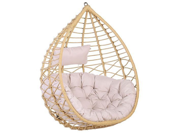 Beliani - Fauteuil suspendu en rotin beige ARSITA