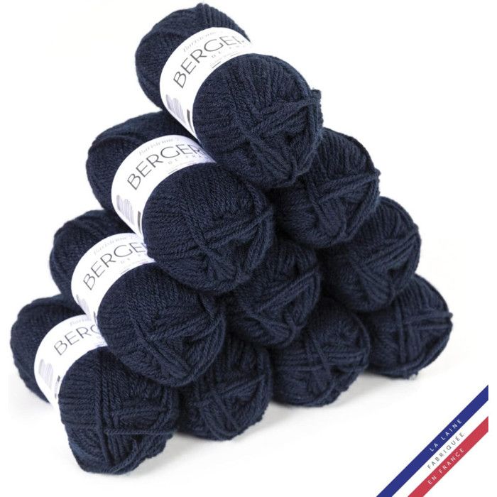 10 Pelotes De Laine Bergère De France – Coloris Crépuscule – 100% Acrylique