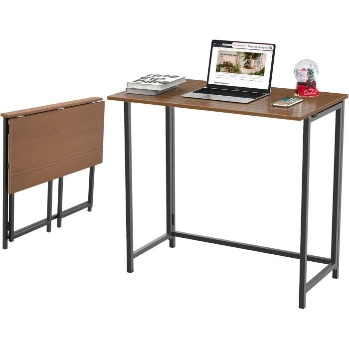 Bureau D'ordinateur 80 Cm Blanc - Table Simple Avec Pieds Réglables Pour Petits Espaces - 10