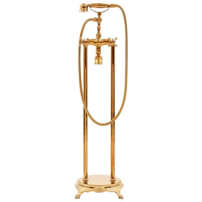 Robinet De Baignoire Cascade Mitigeur de baignoire Sur Pied Chaud Et Froid À 360° Avec Douchette,noir