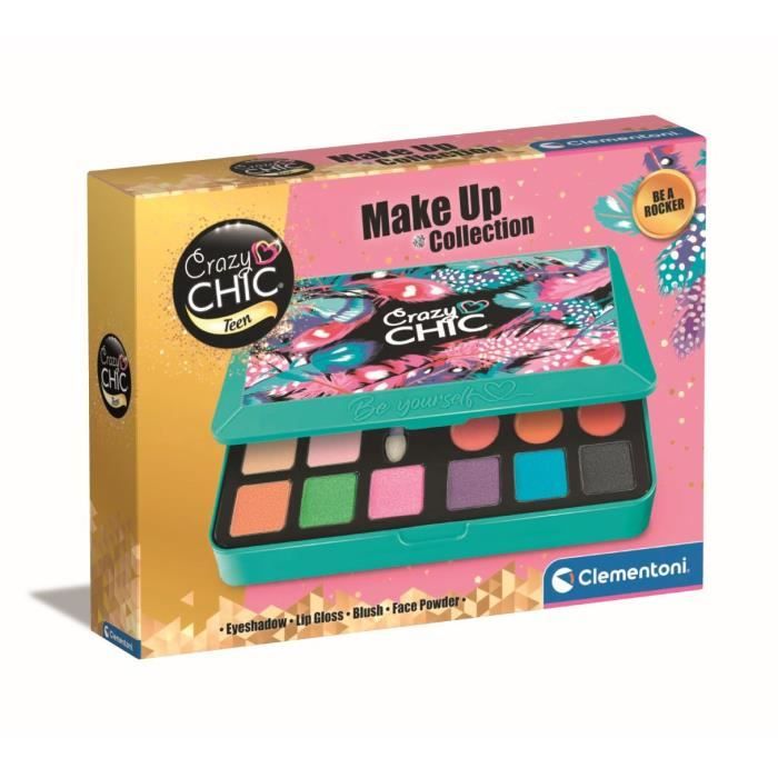 Palette de maquillage Be a Rocker - CLEMENTONI - Crazy Chic - Gloss, fards à paupières et blush