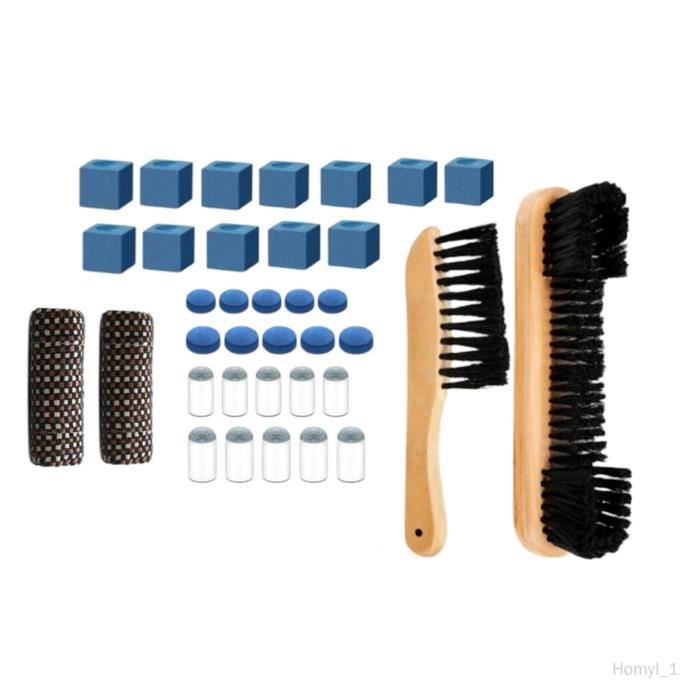 Lot De 2 Brosses Pour Table De Billard – Poils Doux, Manche Bois, Nettoyage Rail Et Coin, Entretien Facile