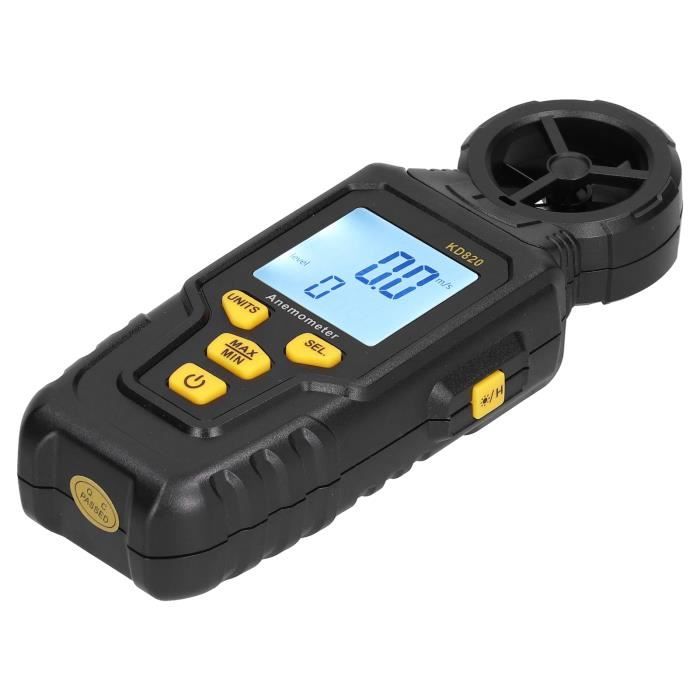 Anémomètre Professionnel 3 Tasses Avec Alarme - Mesure Vitesse Du Vent 360° - Alimentation 220V - Pour Extérieur Et Chantiers