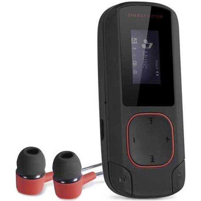 Lecteur Baladeur MP3 Bluetooth Energy Clip Coral (8 Go, Clip, Radio FM ...
