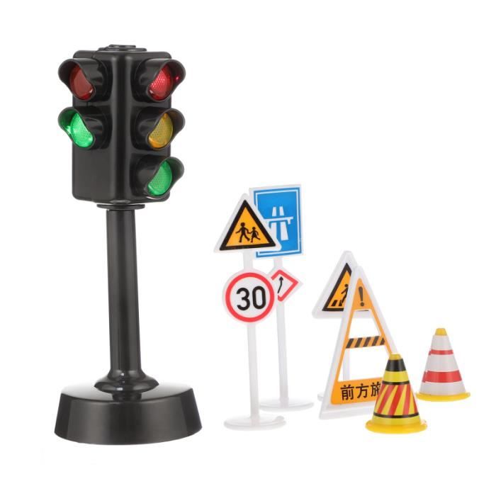Feu De Signalisation Jouet – Modèle De Trafic Réaliste En Plastique, Pour Apprentissage Code De La Route, Jeu D'imitation Et Déco Miniature