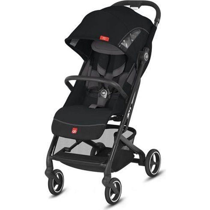 Poussette GB Qbit+ All City Velvet - Dossier inclinable - Roues avec suspensions - Noir