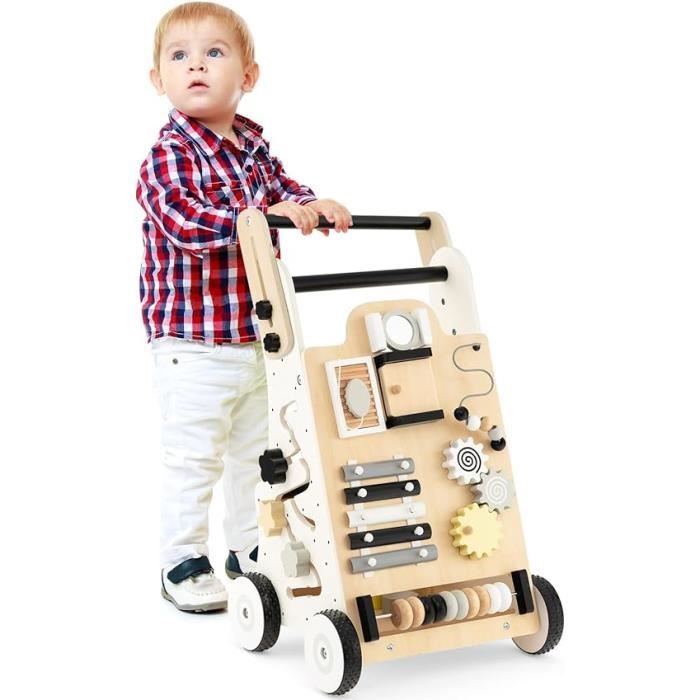 Chariot de marche multiactivites en bois